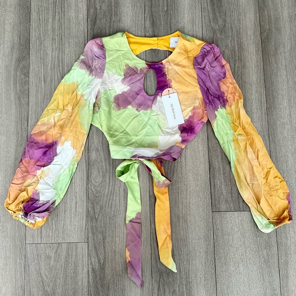 The Wolf Gang Levisa Key Hole Open Back Top NWT - Picture 9 of 15